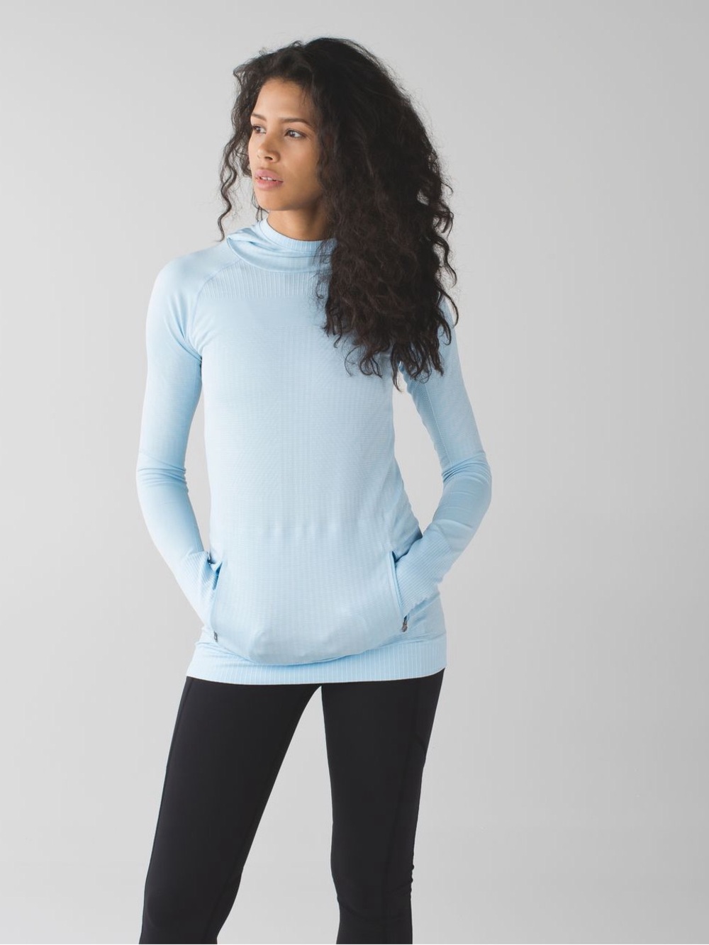 lululemon athletica Light Blue Long Sleeve Pullover